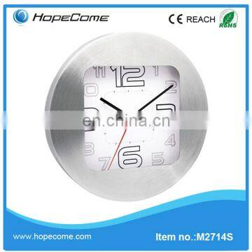 (M2714S) quanzhou 35cm aluminum metal quartz wall clock