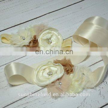 Baby Girl Sash Matching Baby Headband Photography Props Wedding Sash Belt