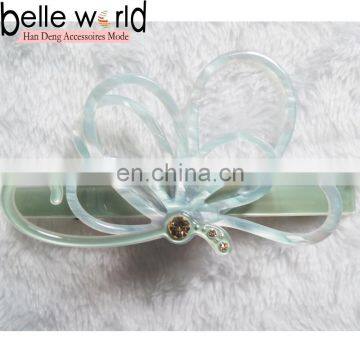 Fashion women france acetate hollow design hair barrette clip