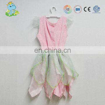 Custom high quality girls cheap summer pink pretty dresses