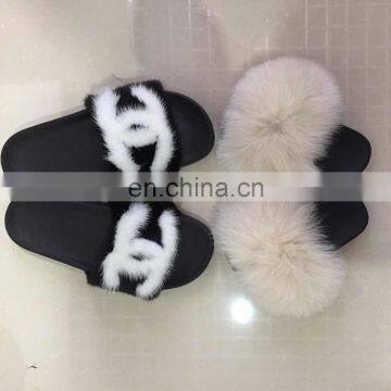 Fashionable Soft And Comfy Fluffy Furry Fur Slide Sandal for Children Kids photo-4