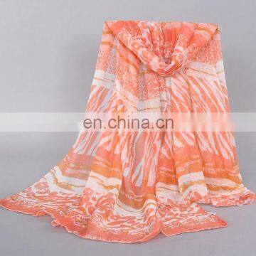 Custom Flower Shawl Silk Scarf Sunshade Voile Scarf Pare Shawl Scarves photo-3