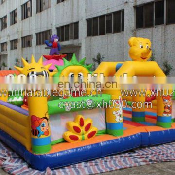 Endless fun and populare outdoor or indoor commercial grade vinyl tarpaulin FU048 inflatable playground