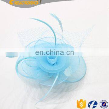 Classic Fashion Head Piece Bridal Hair Clip Women Mini Top Hat Feather Fascinator Wholesale