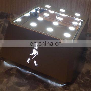 acrylic LED liquor bottle display lighting base/bottle glorifier