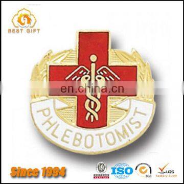 Professional Custom Hospital Doctor's Red Cross Lapel Pin Badge photo-4