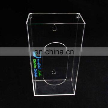 High clear wall mounted acrylic glove box