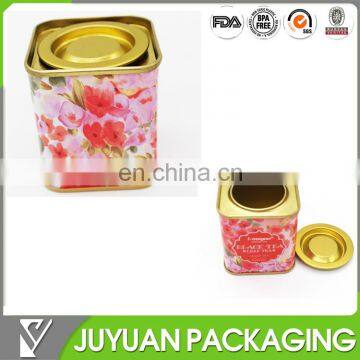 Good quality square bulk tea tin can,Container Jar