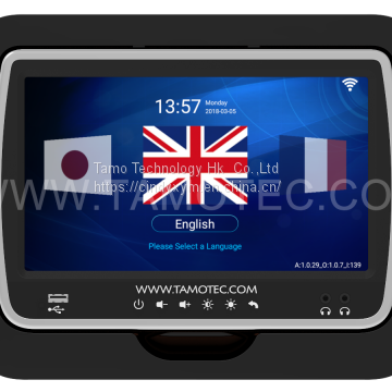 wireless headrest bus/car DVD Entertainment system for MP3/Games/movie/music/chargr/advertising