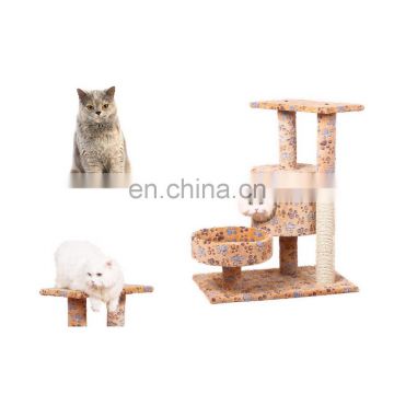 Light weight durable cat climbing tree rack with cat scratching post