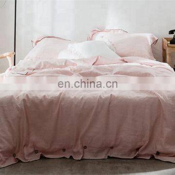 Amazon Hot Sales Home Luxury Bed Sheet Bedding Set Cotton/Microfiber Natural Pink photo-2