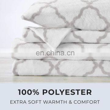 Micro Fleece Extra Soft Cozy Velvet Plush Sheet Set. Deluxe Bed Sheets With Deep Pockets photo-6