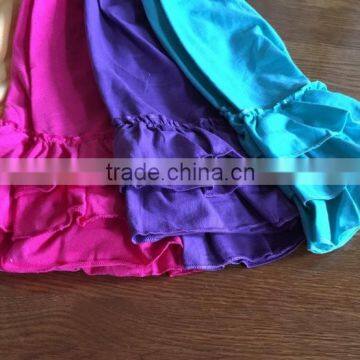 Plus Size Women Ruffle Capri Pants Wholesale Knit Elastic Ruffle Bottom Pants Capri Pants photo-2