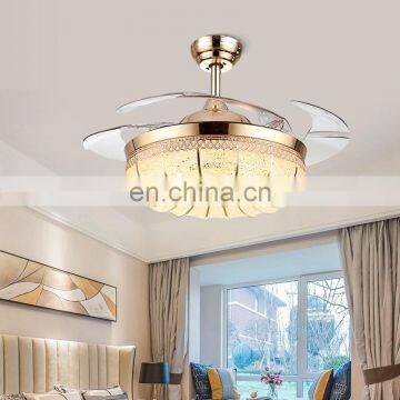European-style Living Room Fan Lights Restaurant Fashion Crystal LED Ceiling Light photo-4
