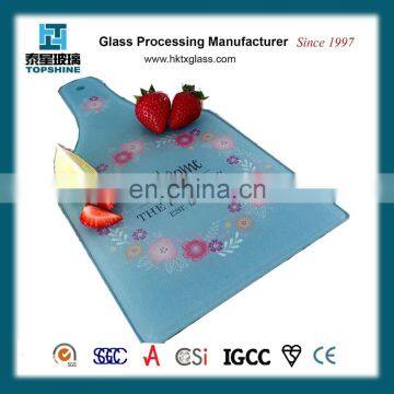 Customized Colorful Glass Cutting Board, Glass Chopping Board