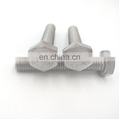 Factory stock A2-80 DIN933 heavy hex bolt Stainless steel bolt set