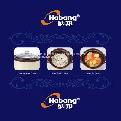 3.0L Multi Function Electric Slow Cooker With Ceramic Inner Pot & High Borosilicate Glass Lid photo-5