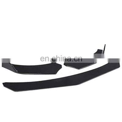 New Matte Black Design Arrives With Body Kit Universal Accessory PP Material Universal Front Bumper Lip Spoiler photo-5