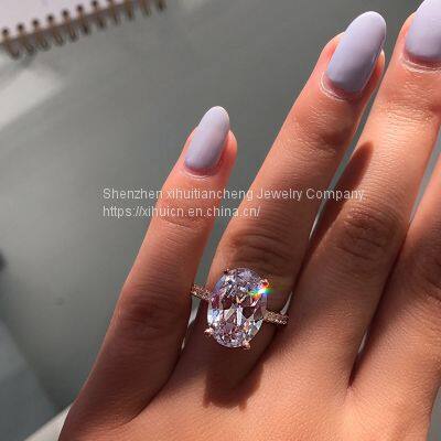 925 Sterling Silver Moissanite Ring Classic Style Round Cut Ring Single Row Diamond Engagement Anniversary Ring 1ct 2ct 3ct photo-2