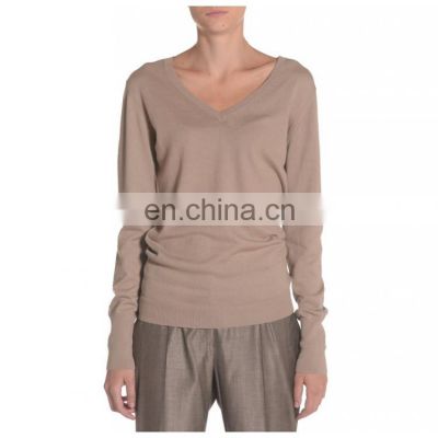 Ladies long sleeve v neck thin jumper 100 cashmere sweater sale