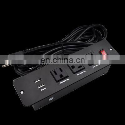 3 pin US professional desktop power strip socket for hotel