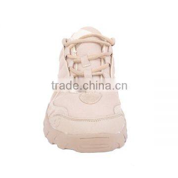 China Factory Lace up Safety Men Sport Shoes Cream Color Low Heel Sport Shoes photo-3