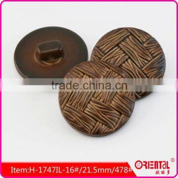 Imitation Leather Plastic Coat Button in Brown photo-3