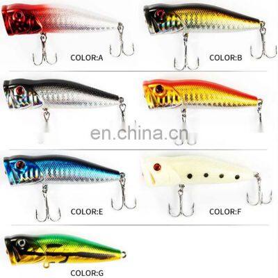 9.5cm 8g 8 Colors 3D Bionic Eyes Saltwater Fish Baits With Treble Hooks Floating Popper Bait Fishing photo-5