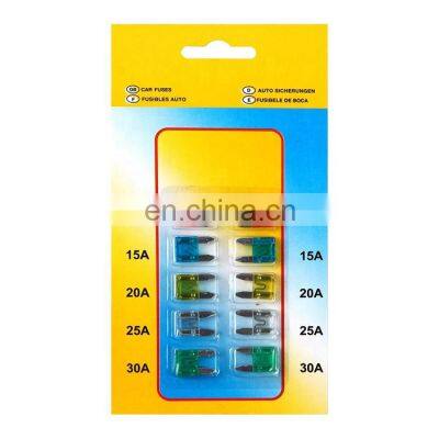 Auto Car Motorcycle SUV Fuses Mix Car Mini Standard Blade Fuse 5 7.5 10 15 20 25 30 AMP ATM Apm