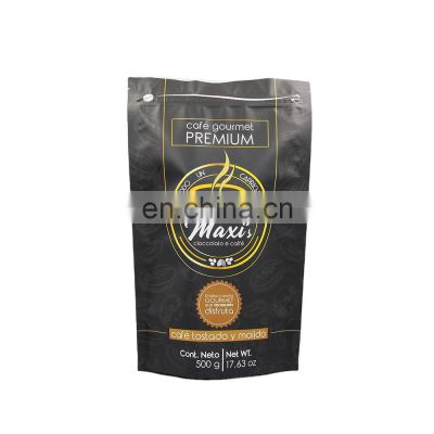 China Factory Supply hot sales wholesale stand up aluminum foil custom printing coffee bag with valve