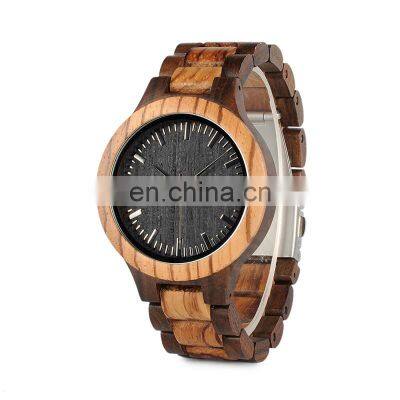 BOBO BIRD Oem Create Brand Automatic Wood Watch Strap with Multifunction Small Window Calendar Movement