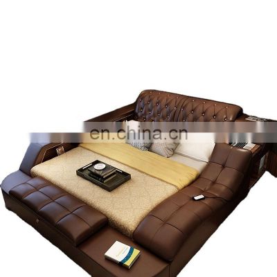 CBMMART Customized Multifunction Leather Storage Bed With Music Design