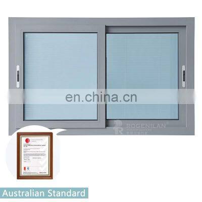 Aluminum Alloy  Frame Material Sliding Windows Double Glass Glazed Custom Design Electric Shutter Jalousie