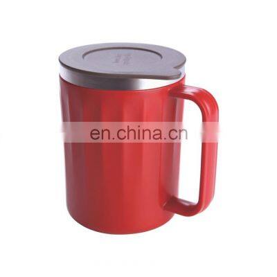 Portable Stainless Steel Warmer Coffee Mug Cup Insulated Travel Tumbler Cups Vacuum Thermal Coffee Mug Silicone Lid Custom Logo photo-4