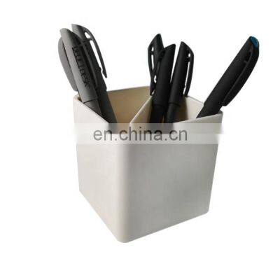 stationery pencil cup plastic Office ABS white custom pen holder