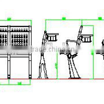 Popular Student College University Desk and Chair TC-975D-V for School photo-6