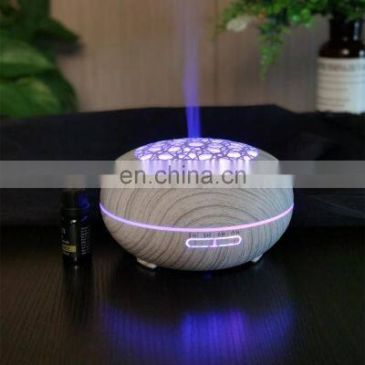 Artic Oak Humidifier Oil Diffuser Factory White Wood Romantic Light Ultrasonic Aroma Diffuser photo-2