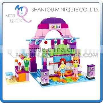 Mini Qute DIY kawaii pink girls dream princess dancing stage action figure plastic building block brick educational toy NO.24506