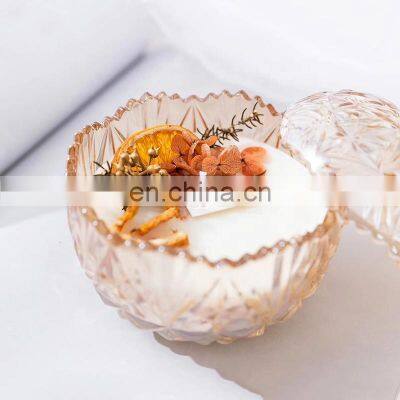 Customized Box Luxury Gift Box Private Label Room Fragrance Multi Scents Cotton Wood Wick Dried Flower Soy Wax Luxury Candles