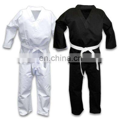 Top Quality Durable Material Black Taekwondo Uniform Martial Arts Training Wear Suit