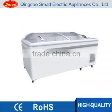 commercial glass door freezer display deep freezer price
