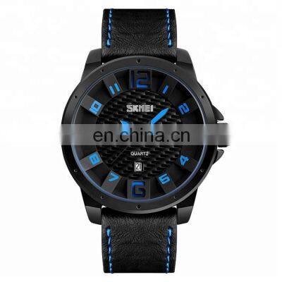 Original Factory Mens Watches Skmei 9150 Quartz Leather Strap Men Watch