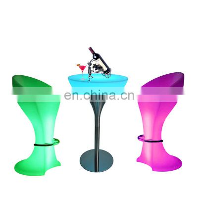 Solar Light Indoor Home Bar Outdoors LED Cocktail Table Living Room Furniture Chair LED Bar Tables