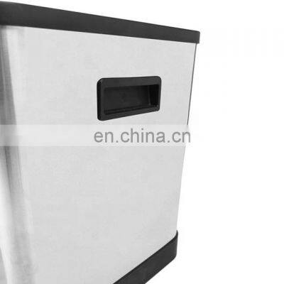 Garbage Container Can Metal Small Recycle Stainless Steel Kitchen Waste Foot Step 2 Compartment Trash Bin