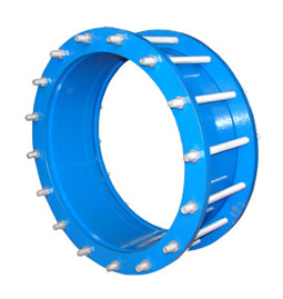 Large diameter double flange force transfer joint can be removed loose sleeve pipe dismantling joint