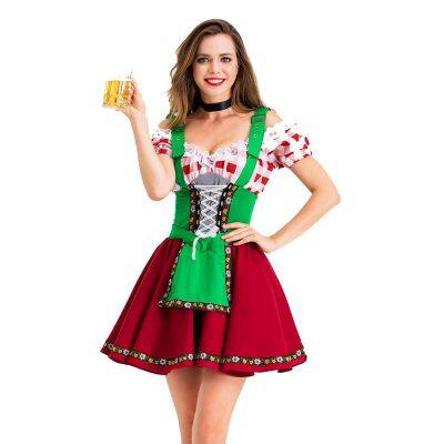 European, American, German Beer Festival costume carnival party role-playing beer girl restaurant waiter dress