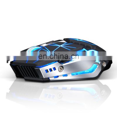 Trade guarantee supplier RGB luminous wired optical driver USB 3D Game Mouse Mini Laptop black button box status lighting ABS Mouse