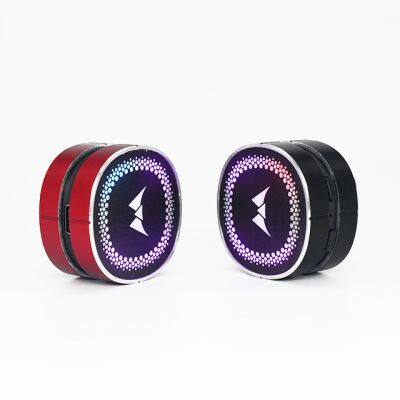 Wireless Mini Speaker Portable Metal Bone Conduction Speaker RGB LED Woofer Mini Bass Custom LOGO Bluetooth speaker