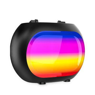 SING-E  ZQS1441 Portable 8W 4 inch speaker TWS Subwoofer Bass Speaker with colorful light