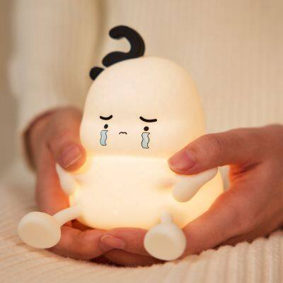 Custom Cute Chubby Silicone Lamp Timing Switch Mobile Phone Holder Children's Bedroom LED Night Light Eye Protection Features photo-6